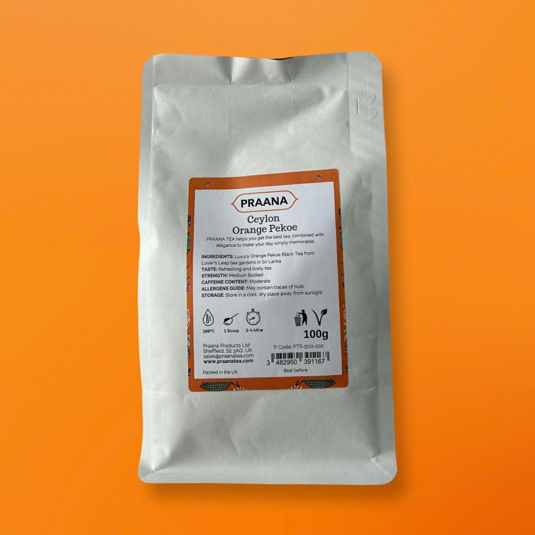 Praana – Ceylon Orange Pekoe Loose Leaf Black Tea – U.K.