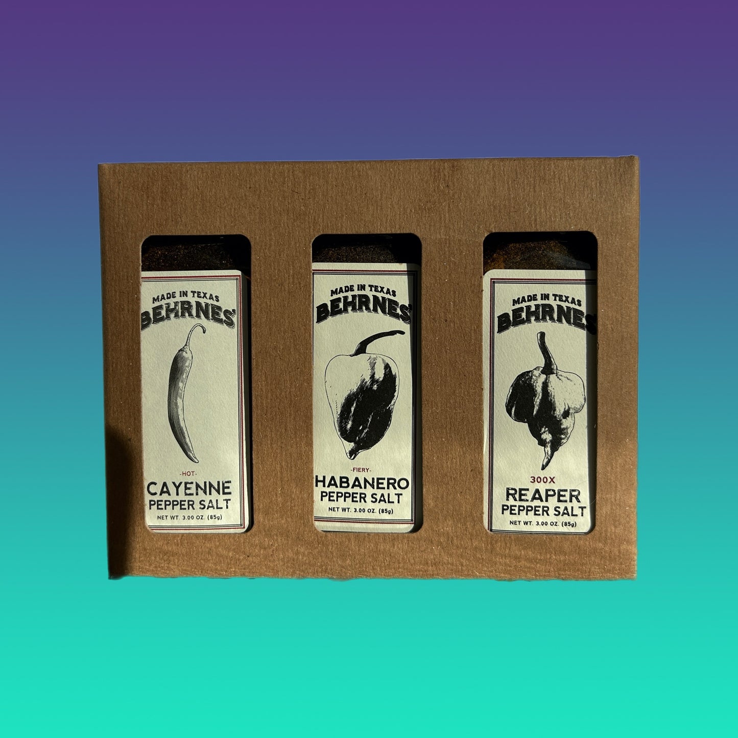 Behrnes' Pepper Salts - Hot Pepper Salts Gift Box - Dallas, TX