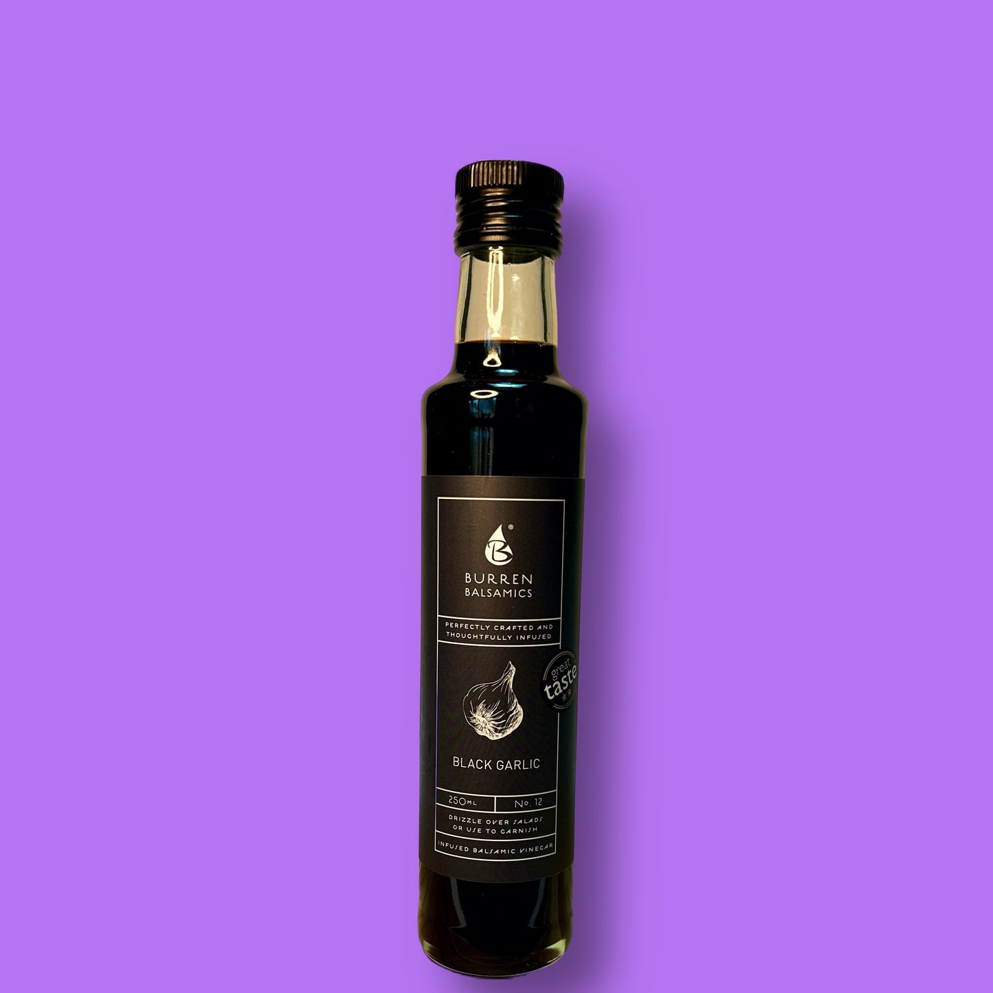 Burren Balsamics Ltd - Black Garlic Infused Balsamic Vinegar - 250ml