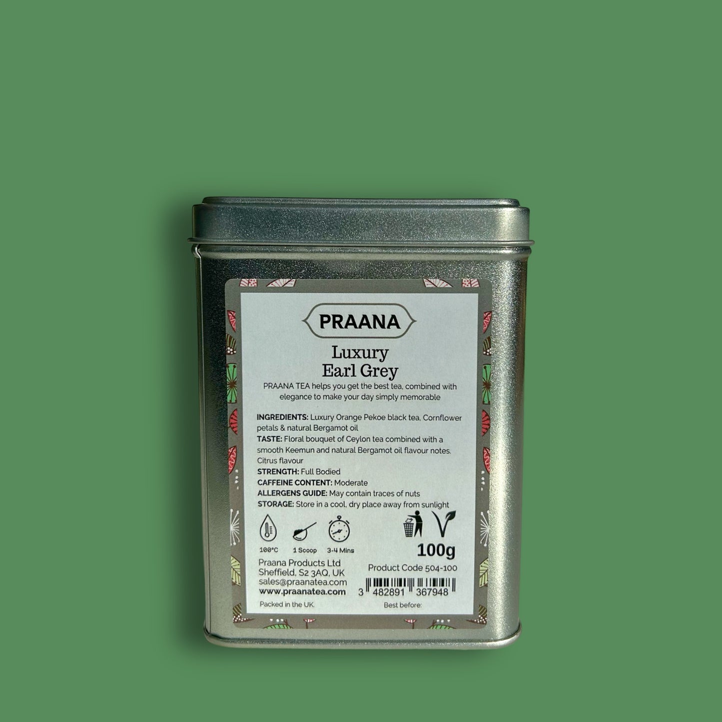 Praana Tea - Luxury Earl Grey Tea - Sheffield, UK