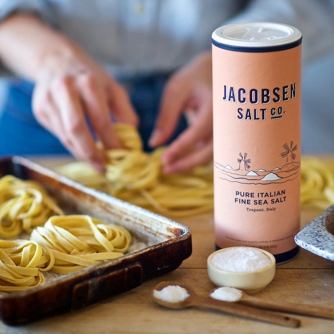 Jacobsen Salt Co - Trapani Pure Italian Fine Sea Salt 1.8 lbs - Trapani, Italy & Netarts Bay, OR
